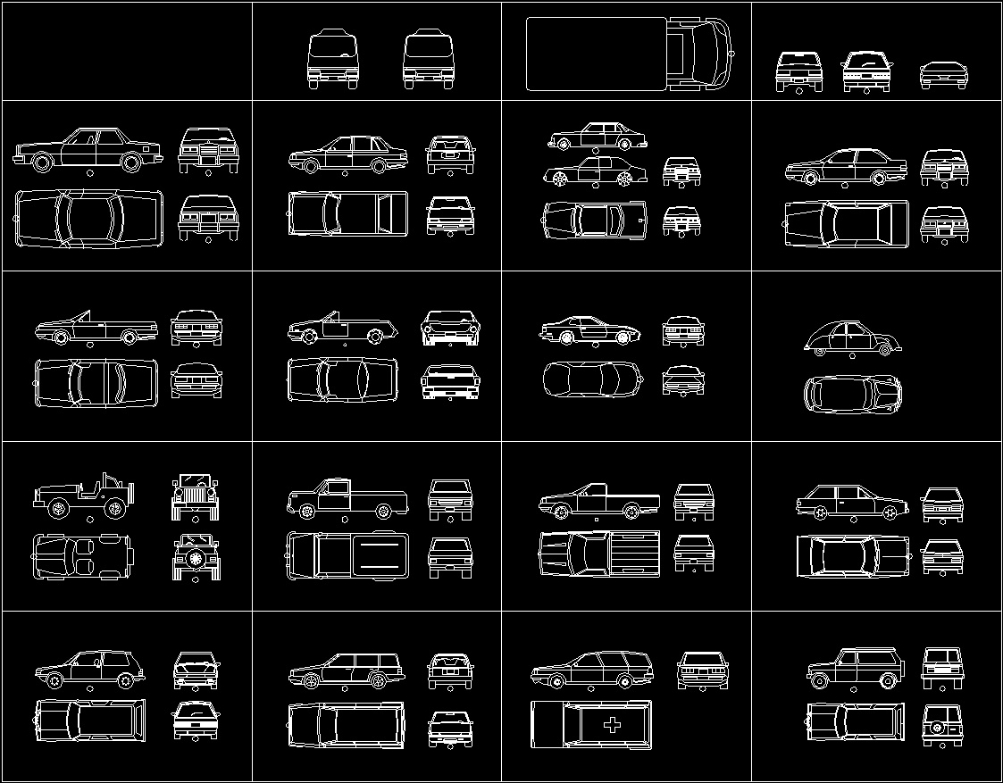 3d car cad block