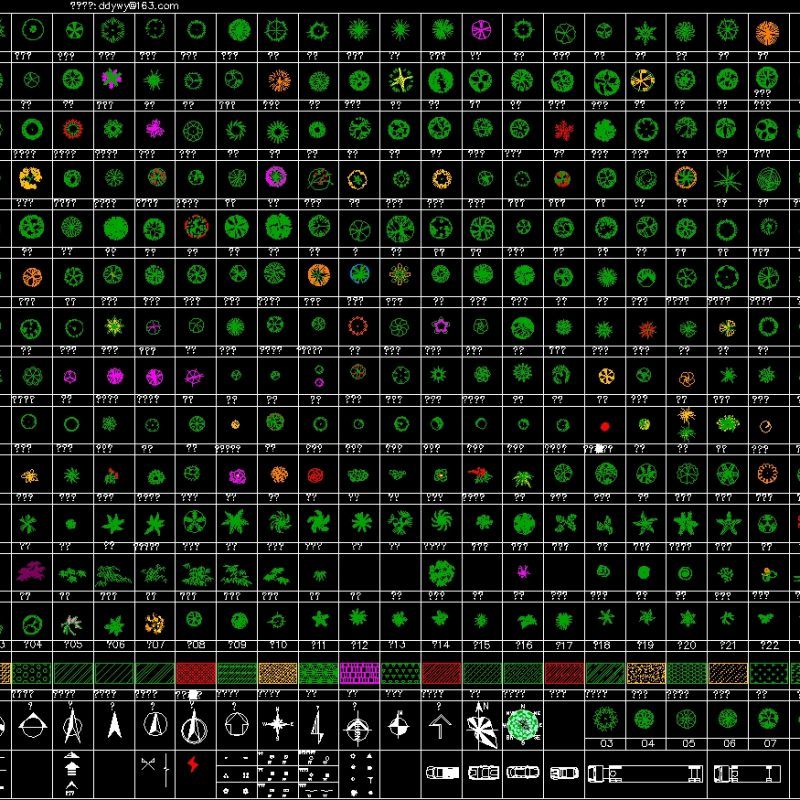 Blocks Of Trees Shrubs Ground 2D DWG Block for AutoCAD • Designs CAD