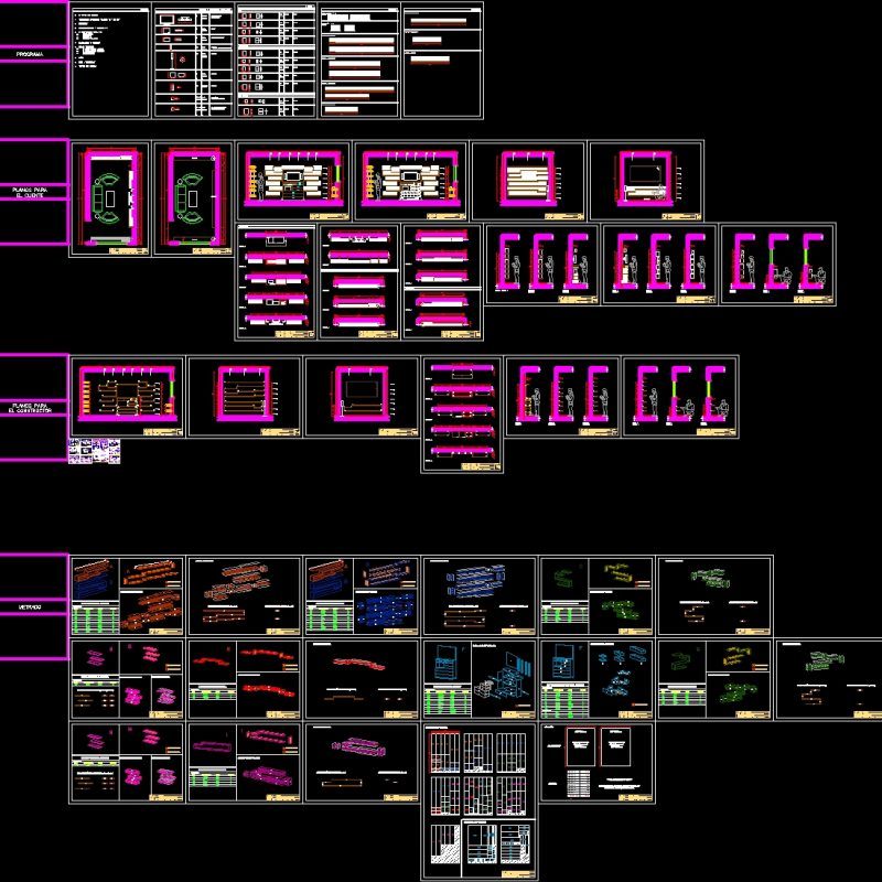 Bookshelves And Furniture For Small Living Room DWG Detail for AutoCAD