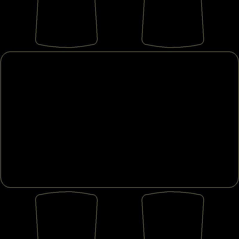 Breakfast Area 4sillas DWG Plan for AutoCAD • Designs CAD