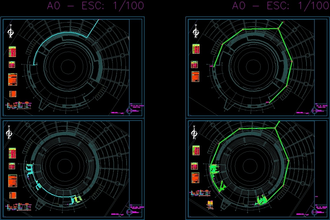 Bullring Bull Fighting Arena 3D DWG  Plan for AutoCAD  