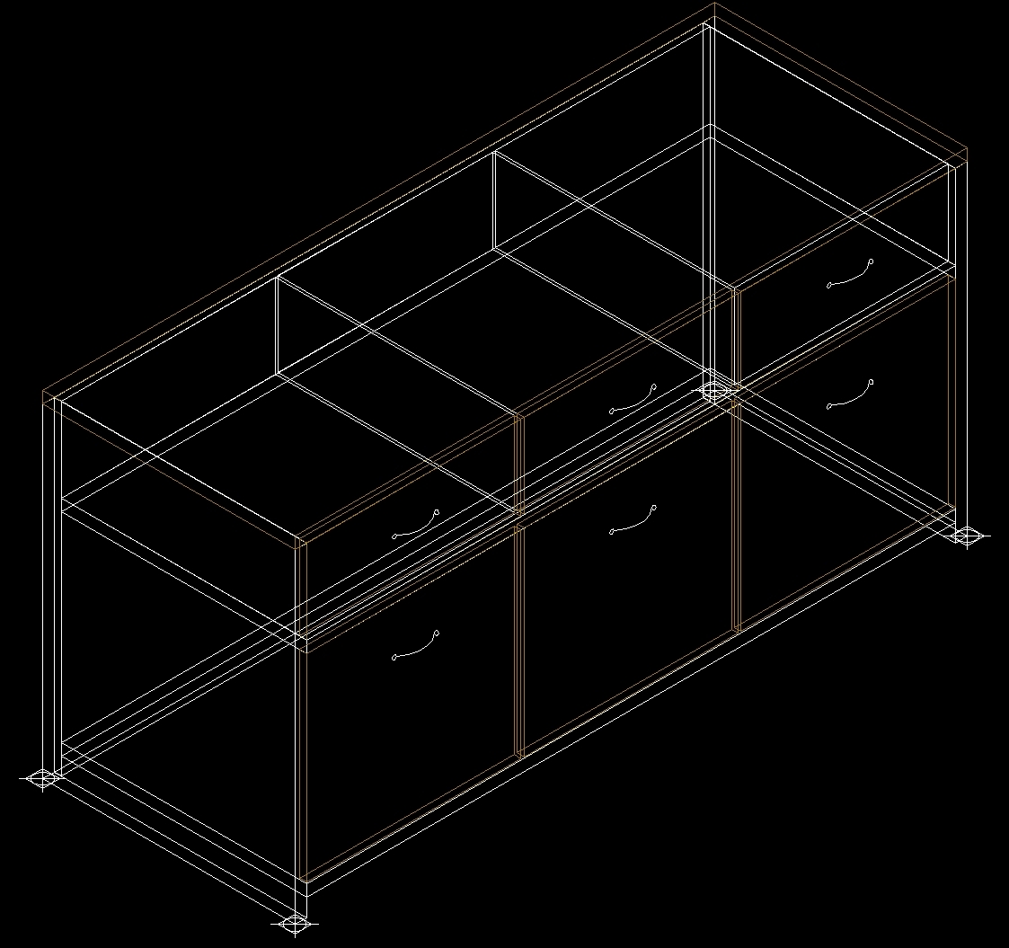Cabinet 3D DWG Model for AutoCAD • Designs CAD