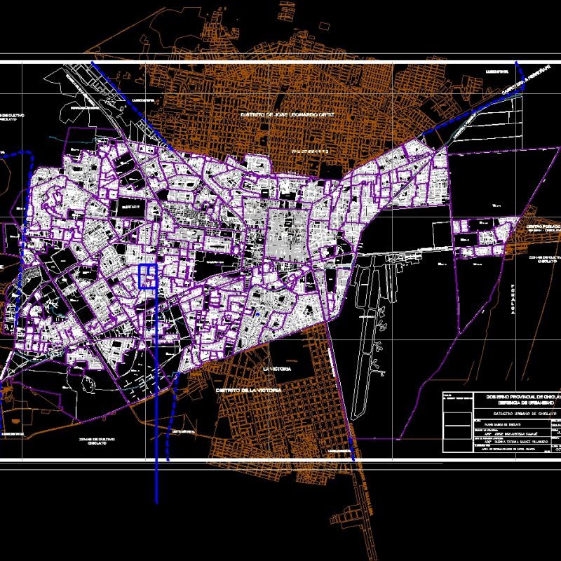 Cadastral Plan Chiclayo Dwg Plan For Autocad • Designs Cad 6486