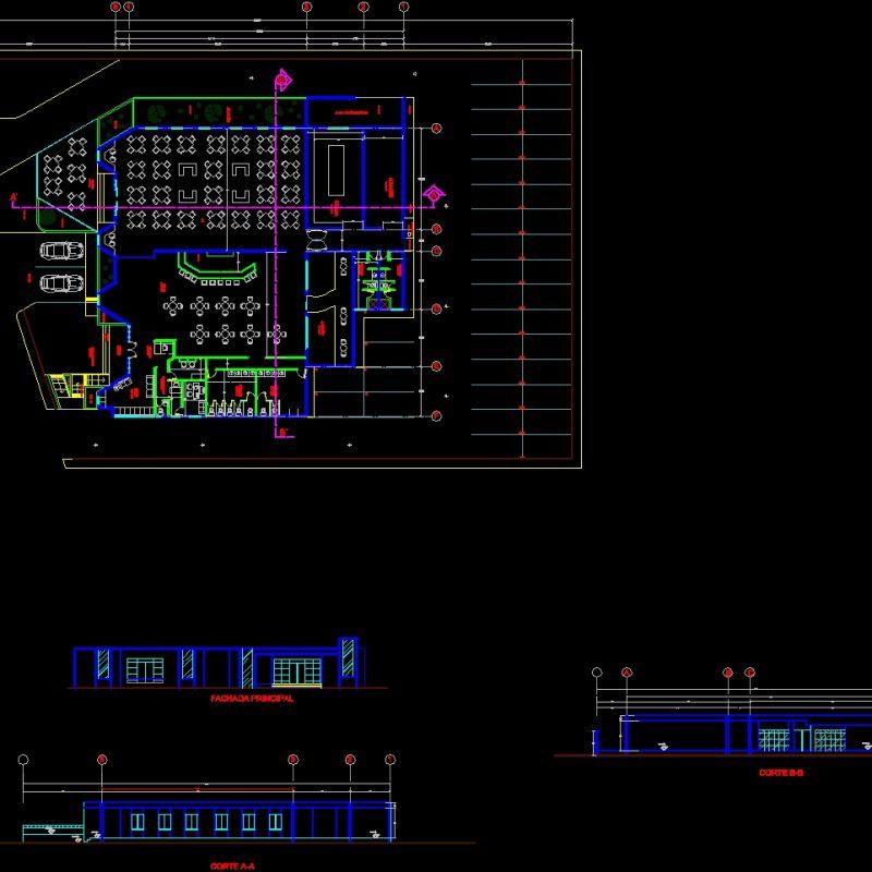 Cafeteria DWG Block for AutoCAD • Designs CAD