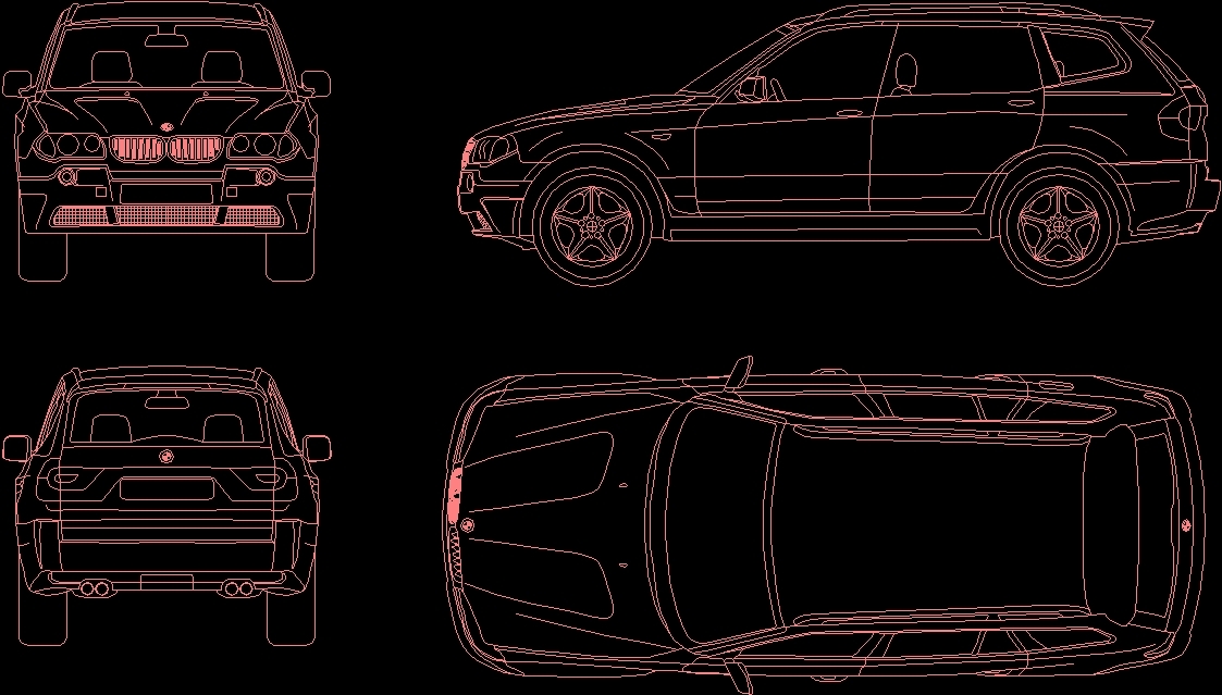 Car Model Bmw X3 Car DWG Model for AutoCAD • Designs CAD