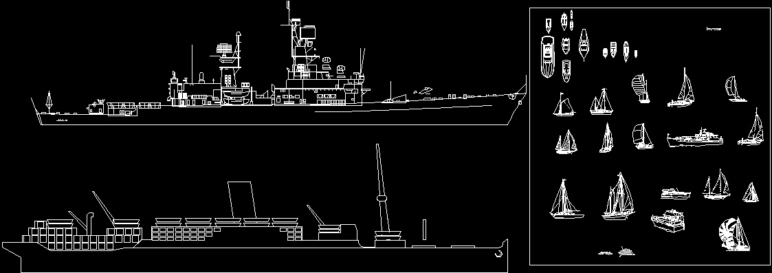 Car Plant, Elevation Marine DWG Plan for AutoCAD • Designs CAD