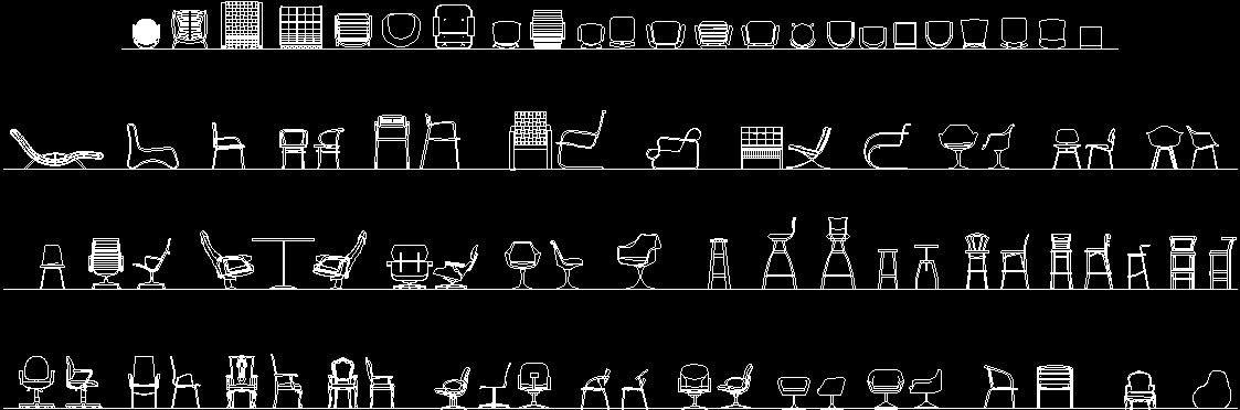 Chairs And Armchairs DWG Block for AutoCAD • Designs CAD