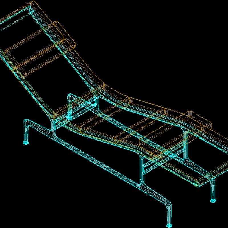 Chaise Longue Eames 3D DWG Model for AutoCAD • Designs CAD