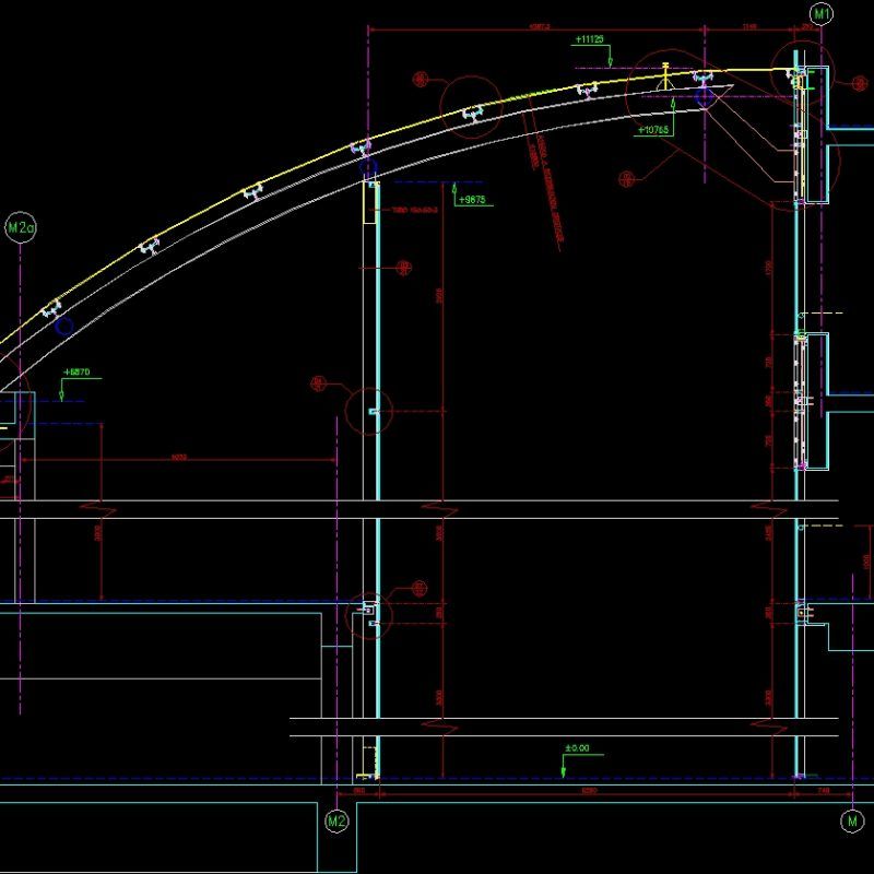 Circle Curtain Wall Details DWG Section for AutoCAD • Designs CAD