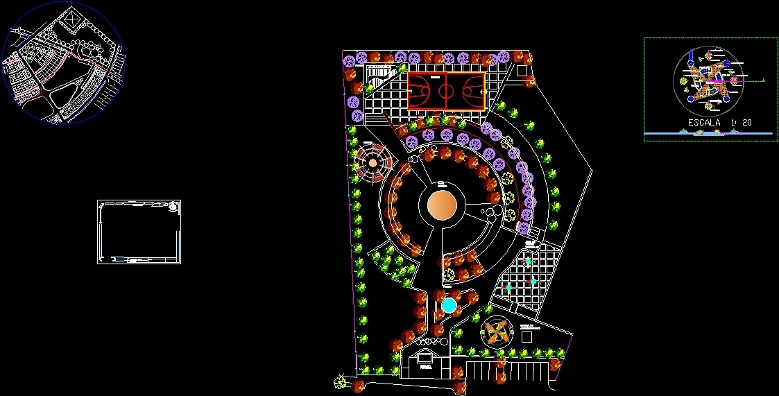 City Hall Park Layout DWG Detail for AutoCAD • Designs CAD