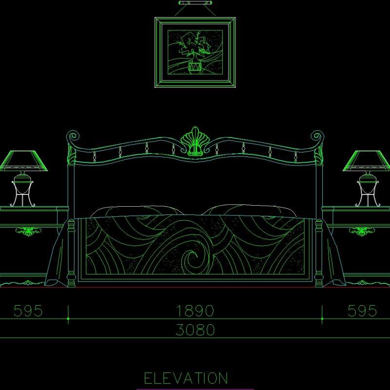 Classical Beds DWG Block for AutoCAD • Designs CAD