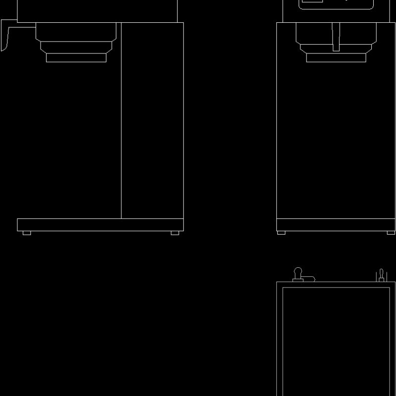 Coffee Maker For Household Or Commercial 2D DWG Block for AutoCAD