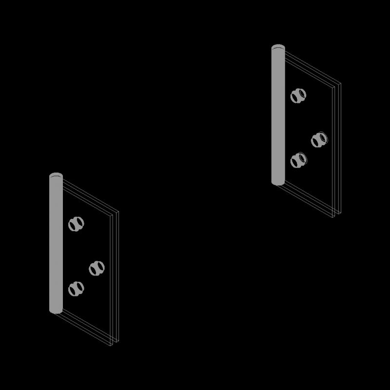 Common Door Hinge 3 Inches X 3 Inches DWG Block for AutoCAD • Designs CAD