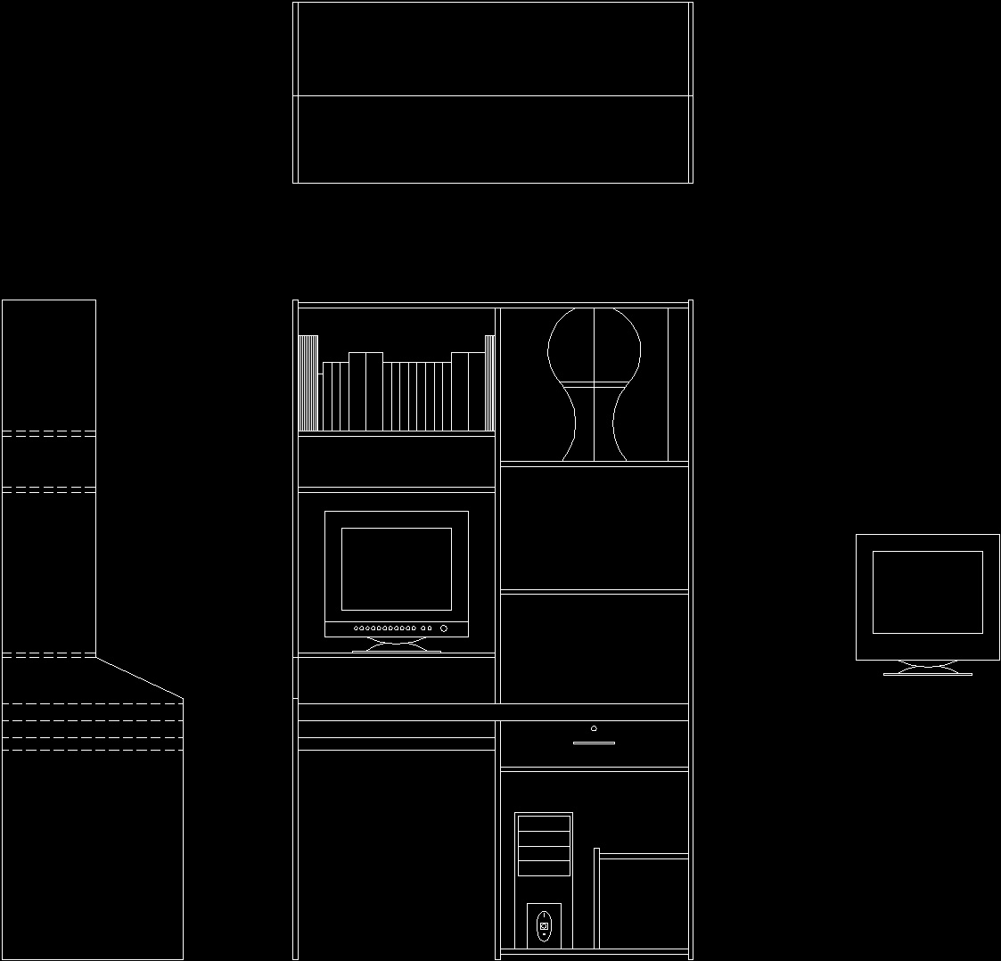 Computer Furniture DWG Block for AutoCAD • Designs CAD