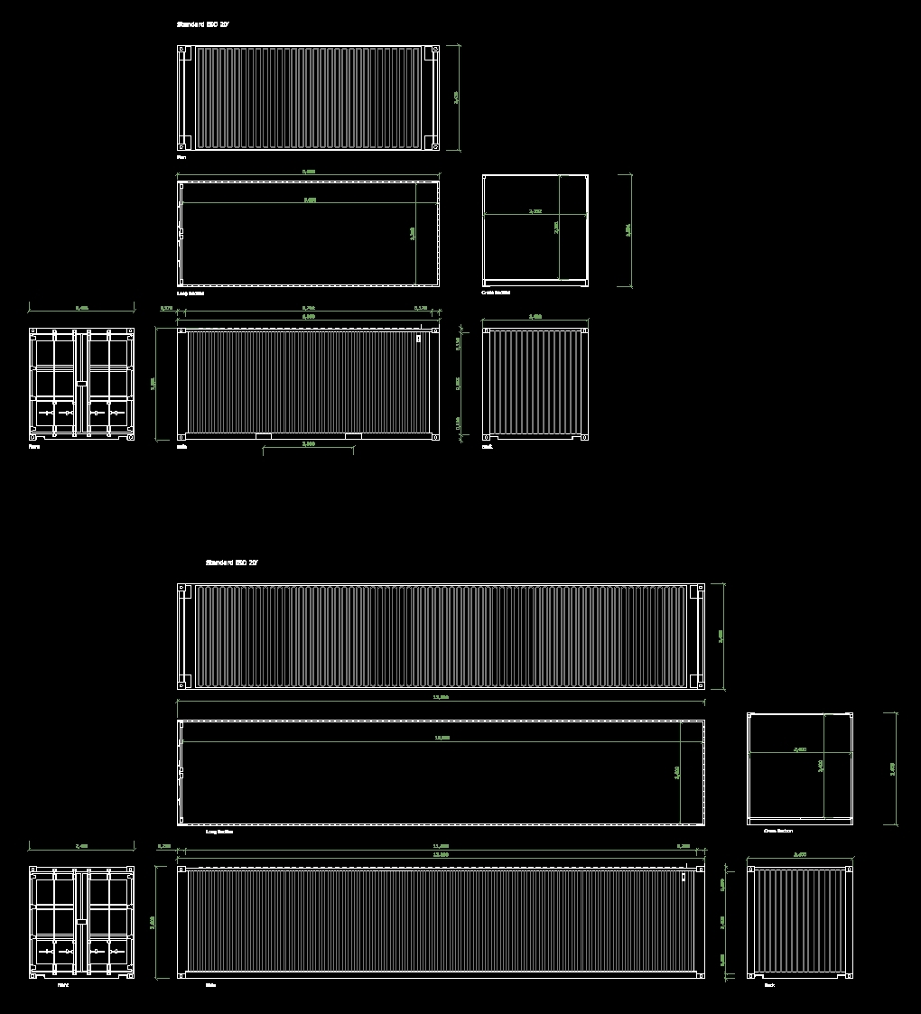 Containers 20 And 40 Ft DWG Plan For AutoCAD Designs CAD containers-20-and-40-ft-dwg-plan-for-autocad-designs-cad