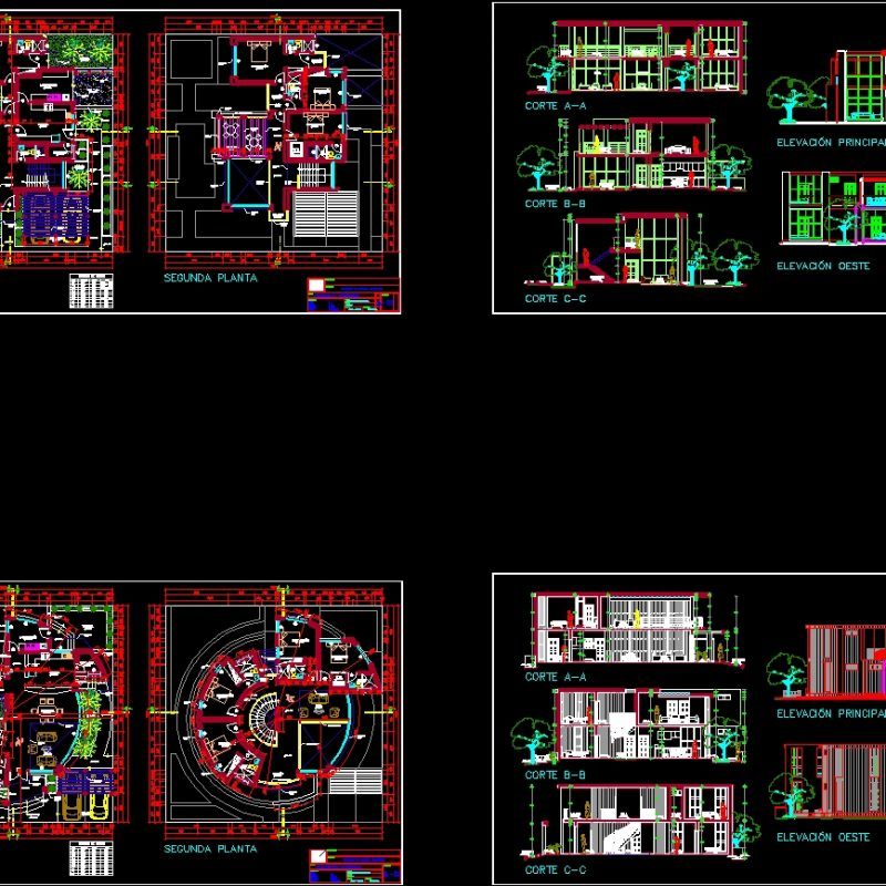 Country Houses DWG Plan for AutoCAD • Designs CAD