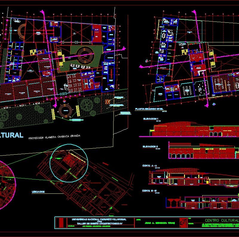 Cultural Center DWG Block for AutoCAD • Designs CAD