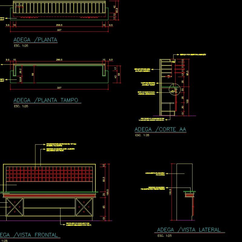 Cupboard - Details DWG Section for AutoCAD • Designs CAD