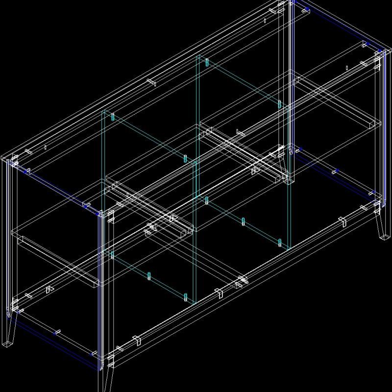 Cupboard 3D DWG Model for AutoCAD • Designs CAD