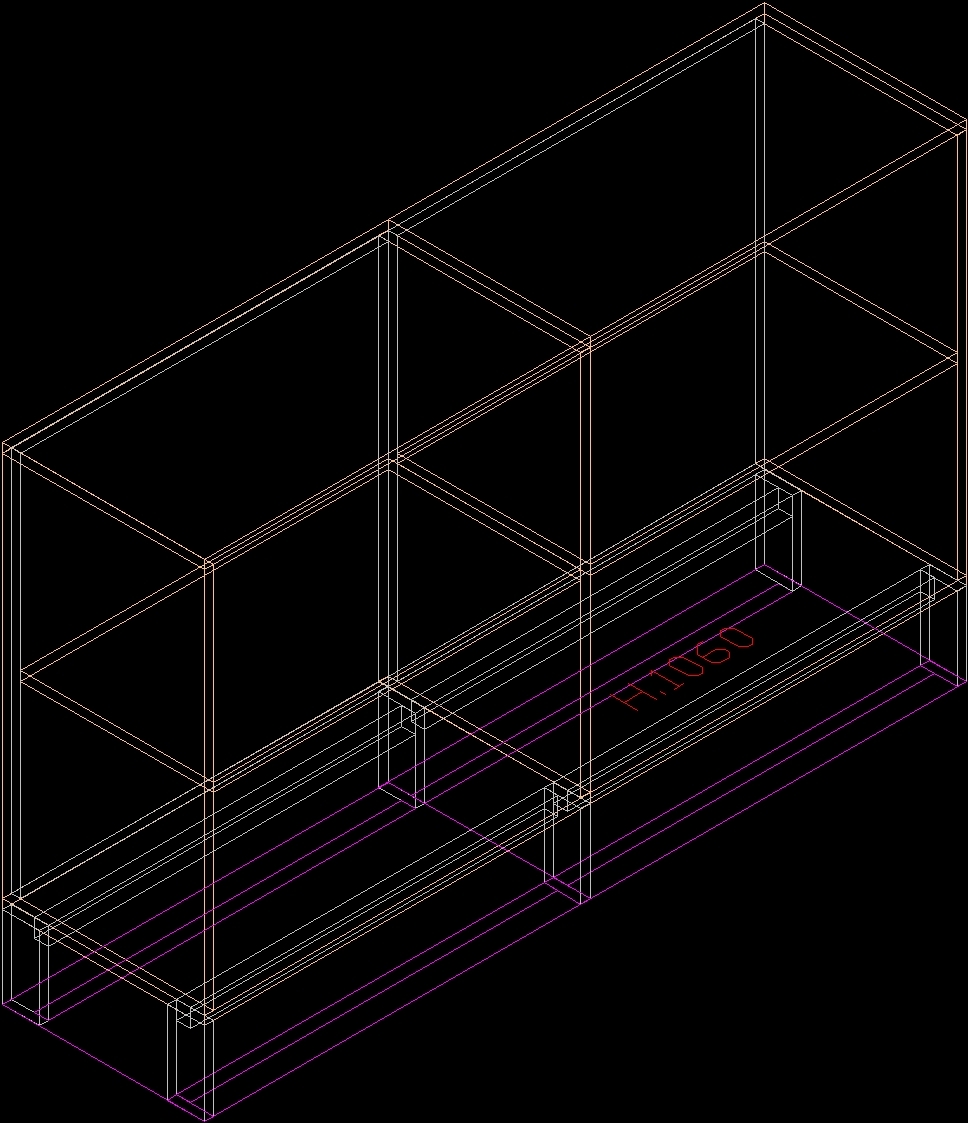 Cupboards - Drawers 3D DWG Model for AutoCAD • Designs CAD