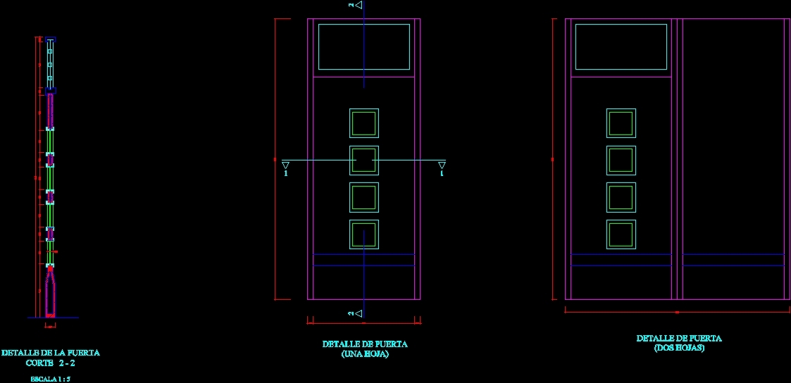 Detail Of Door DWG Detail for AutoCAD • Designs CAD