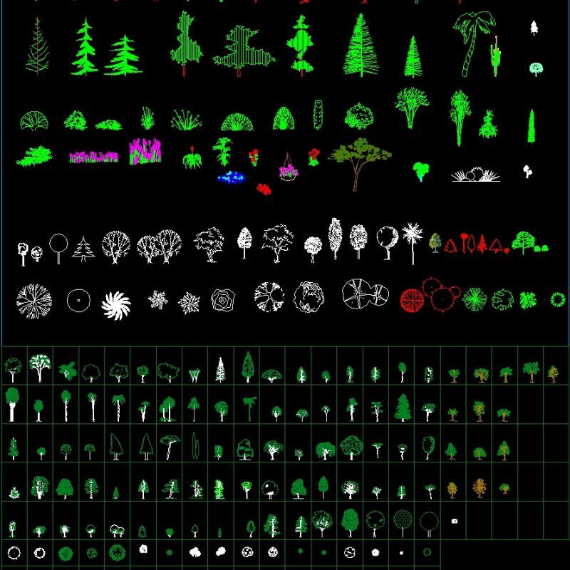 Details Of Vegetation Dwg Plan For Autocad • Designs Cad