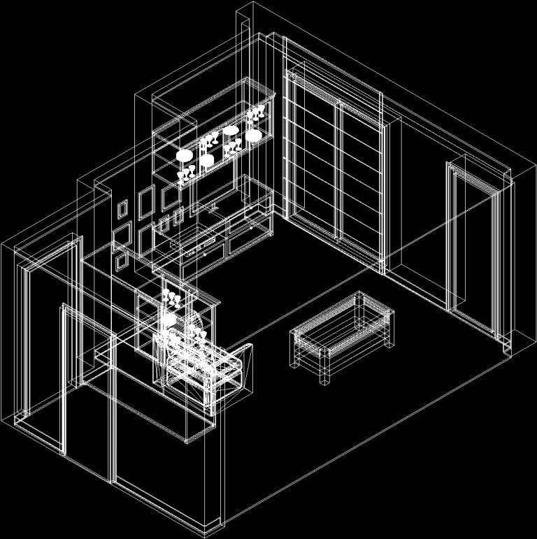 Dining Room 3D DWG Model for AutoCAD • Designs CAD