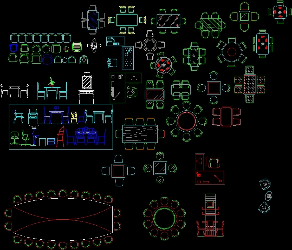 офисная мебель блоки autocad