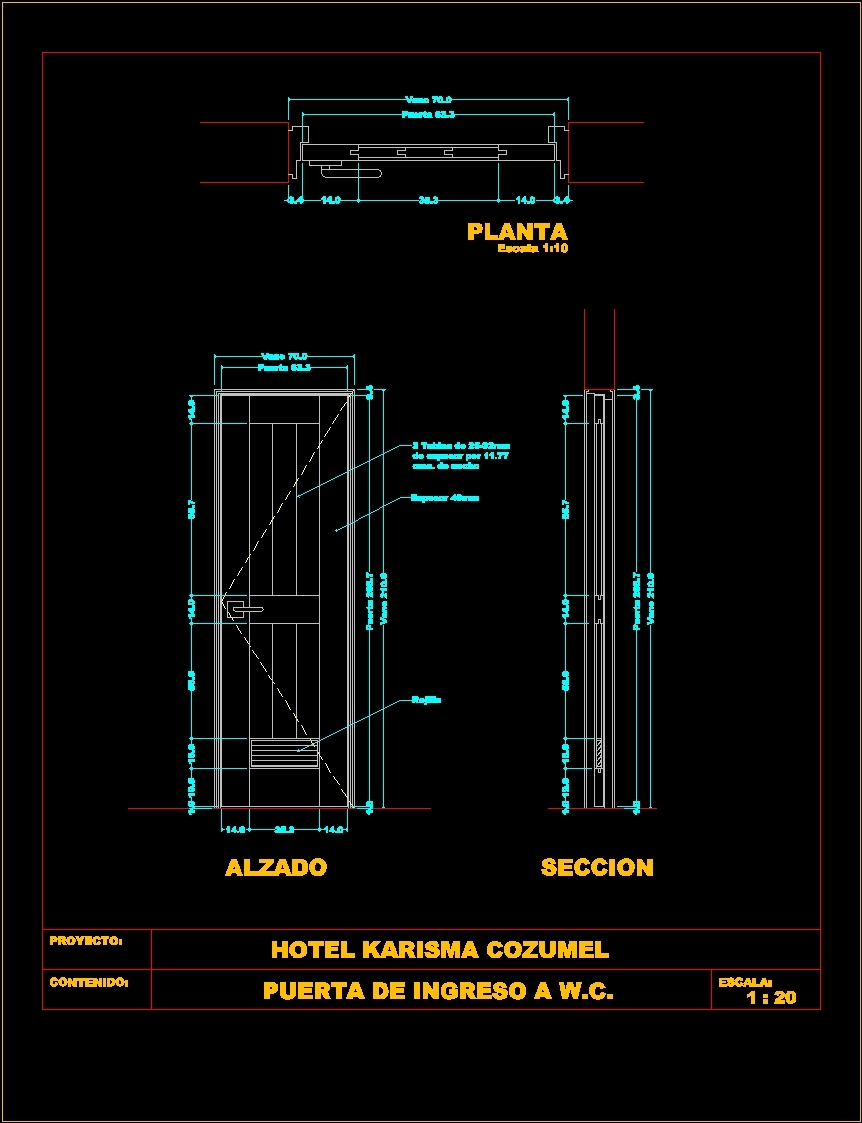 door-section-cad-block