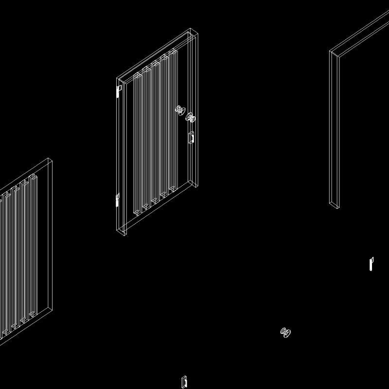 Door / Door Handle And Hinges 3D DWG Model for AutoCAD • Designs CAD