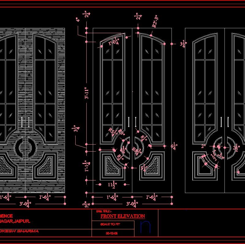 Door Elevation DWG Elevation for AutoCAD • Designs CAD