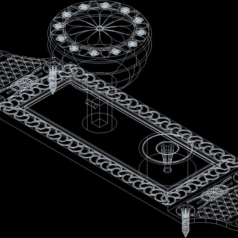 Door Handle 3D DWG Model for AutoCAD • Designs CAD