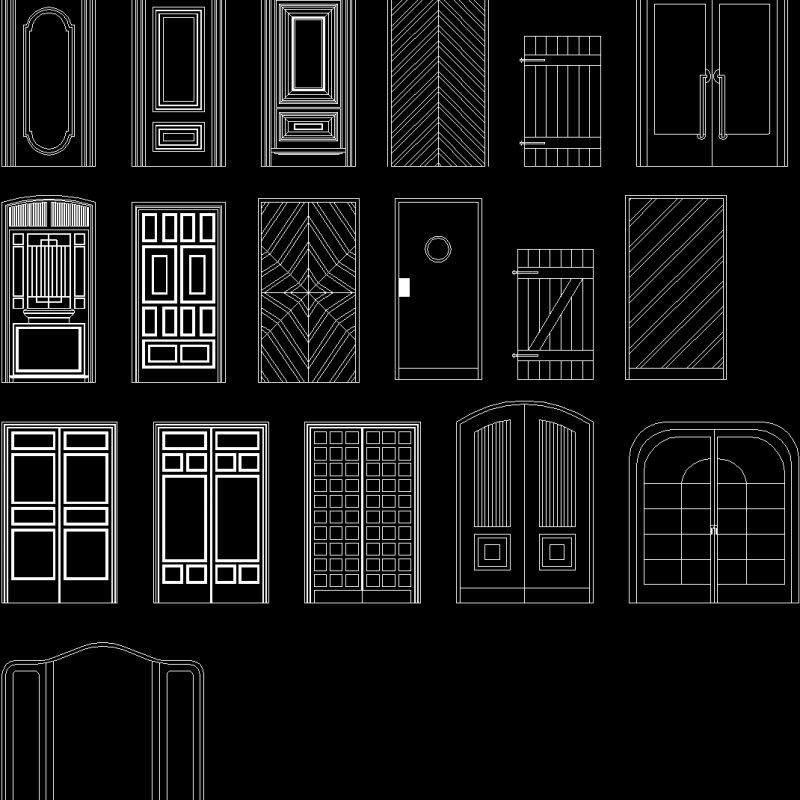 Door Panels DWG Block for AutoCAD • Designs CAD