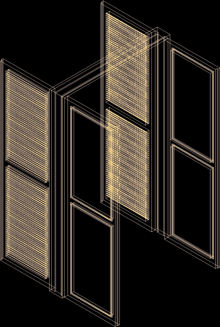 Door Window Double 3D DWG Model for AutoCAD • Designs CAD
