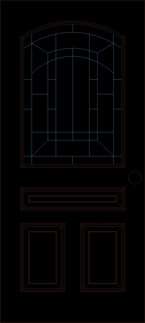 Doors With Glass View Finder 1/4 Intern Point DWG Block for AutoCAD