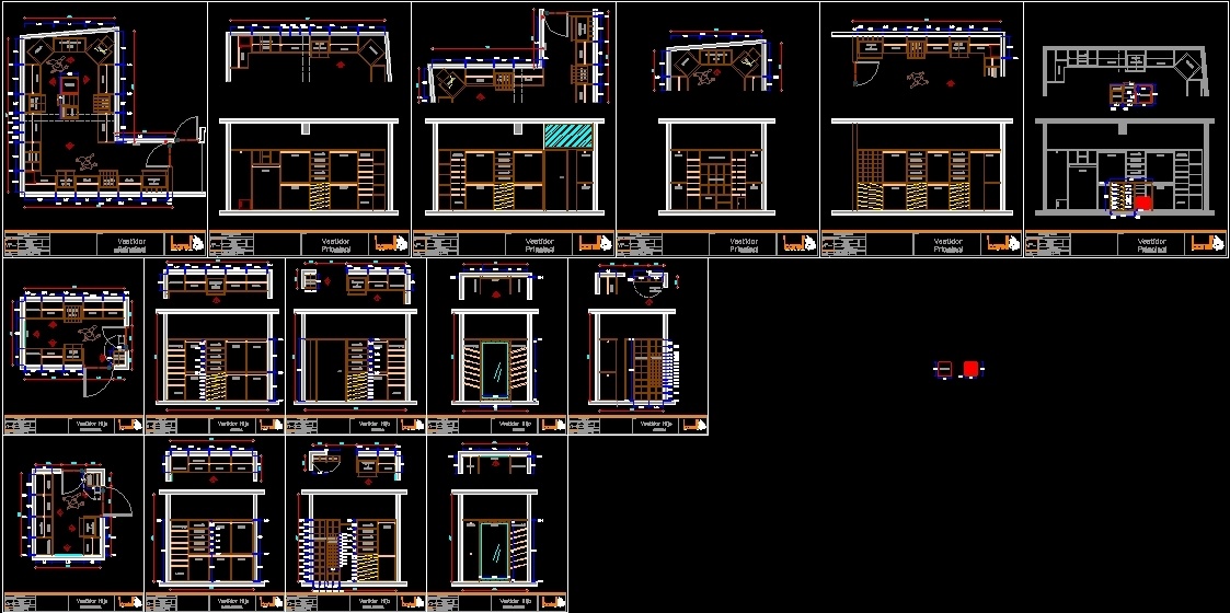 Dressing Rooms Dwg Block For Autocad 13368 