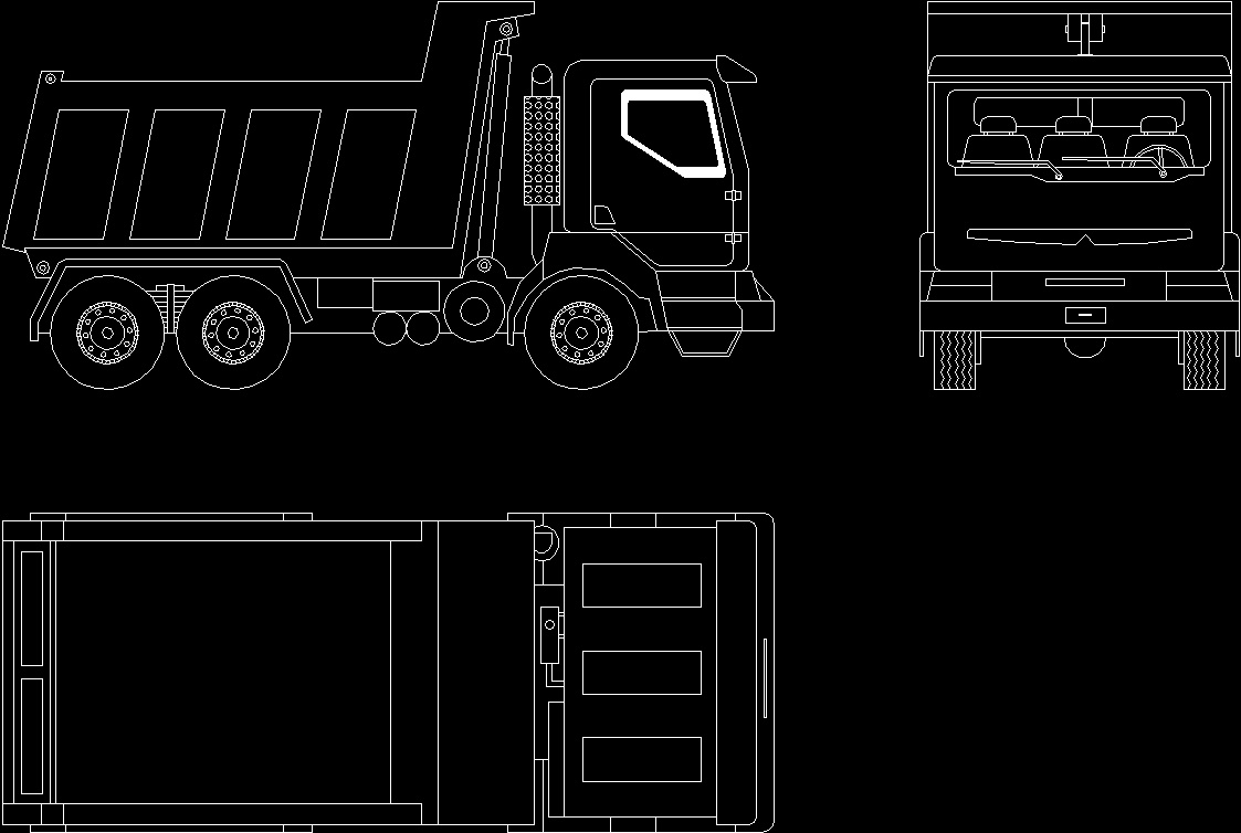 Dump Truck DWG Block for AutoCAD • Designs CAD