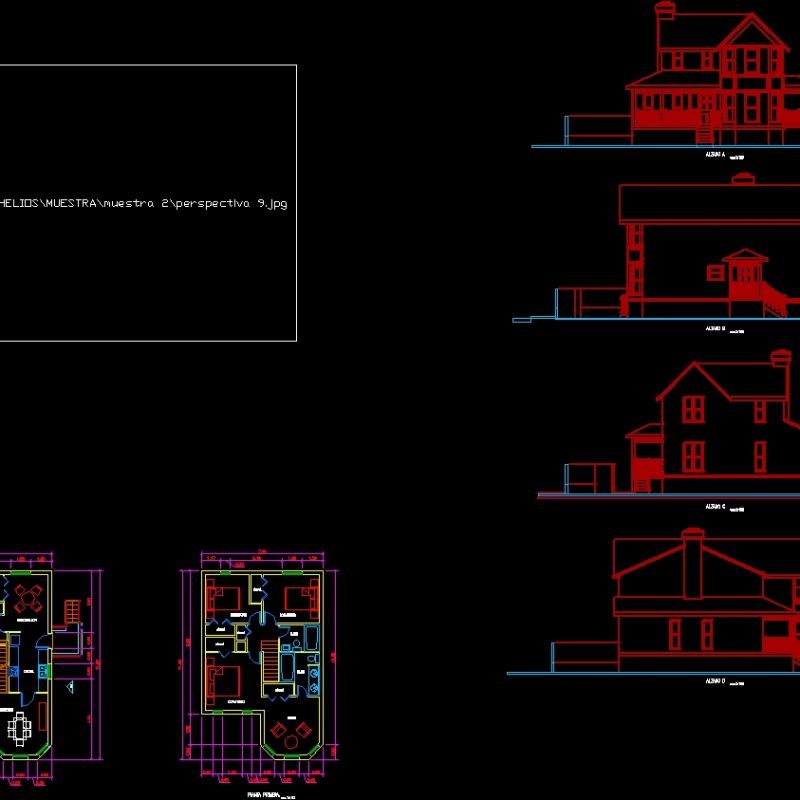 Duplex House DWG Section for AutoCAD • Designs CAD