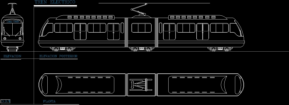 Electric Train DWG Block for AutoCAD • Designs CAD