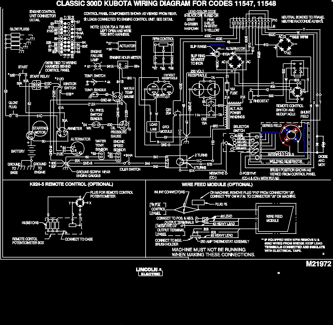 Electric Welder Circuit Diagram --Engine Driven Lincoln  