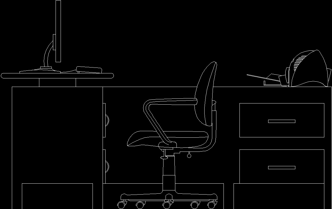 Elevation Of Office Furniture 2d Dwg Elevation For Autocad • Designs Cad