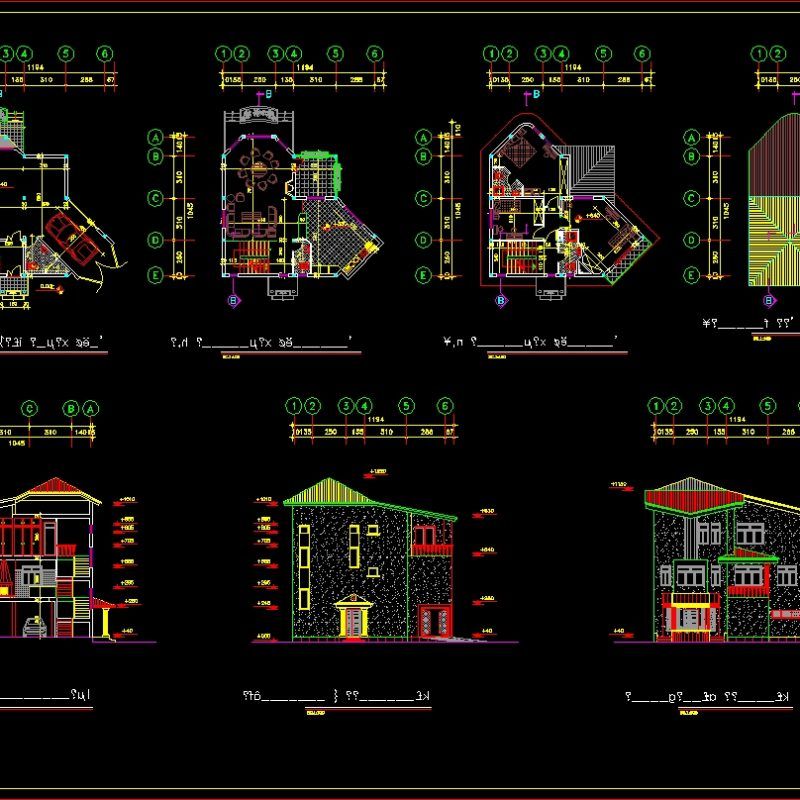 Family House DWG Block for AutoCAD • Designs CAD