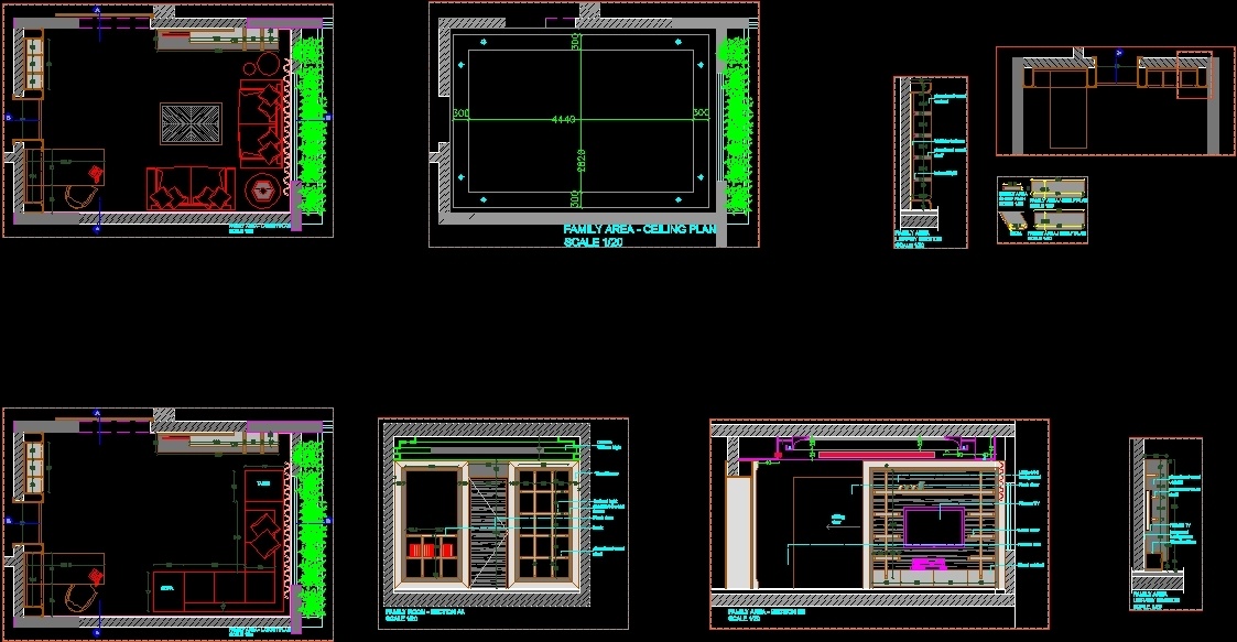 Family Room DWG Plan for AutoCAD • Designs CAD
