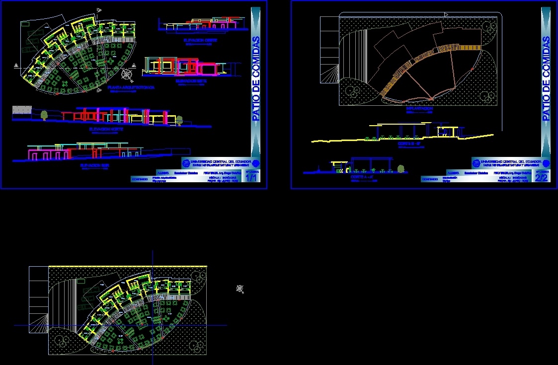 Food Court - - Aucas Stadium, Quito, Ecuador 3D DWG Plan for AutoCAD ...