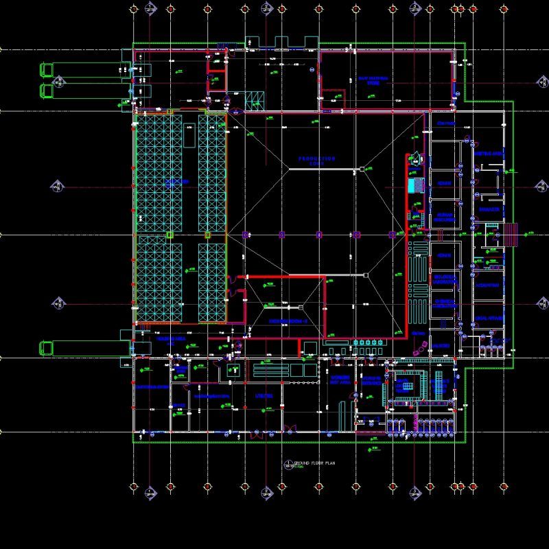 Food Industrial Plant Factory DWG Block for AutoCAD • Designs CAD