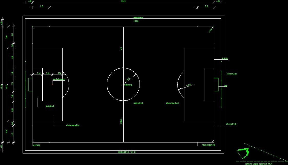 football court dwg