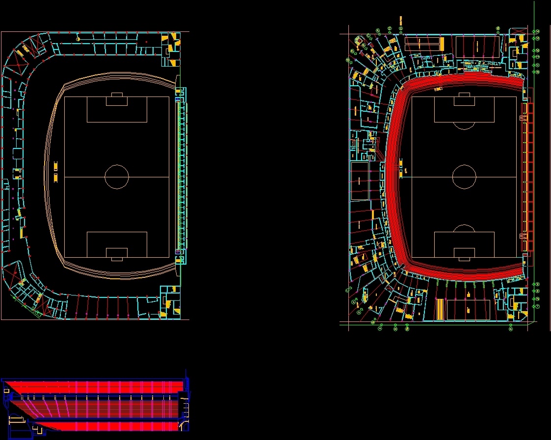 Football Stadium D Dwg Model For Autocad Designs Cad Hot Sex Picture