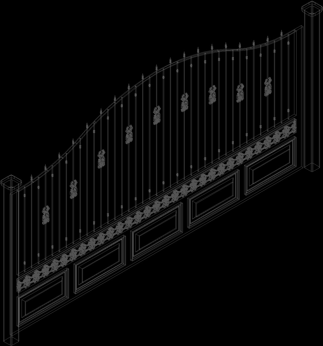 Iron Gate 3D DWG Model for AutoCAD • Designs CAD