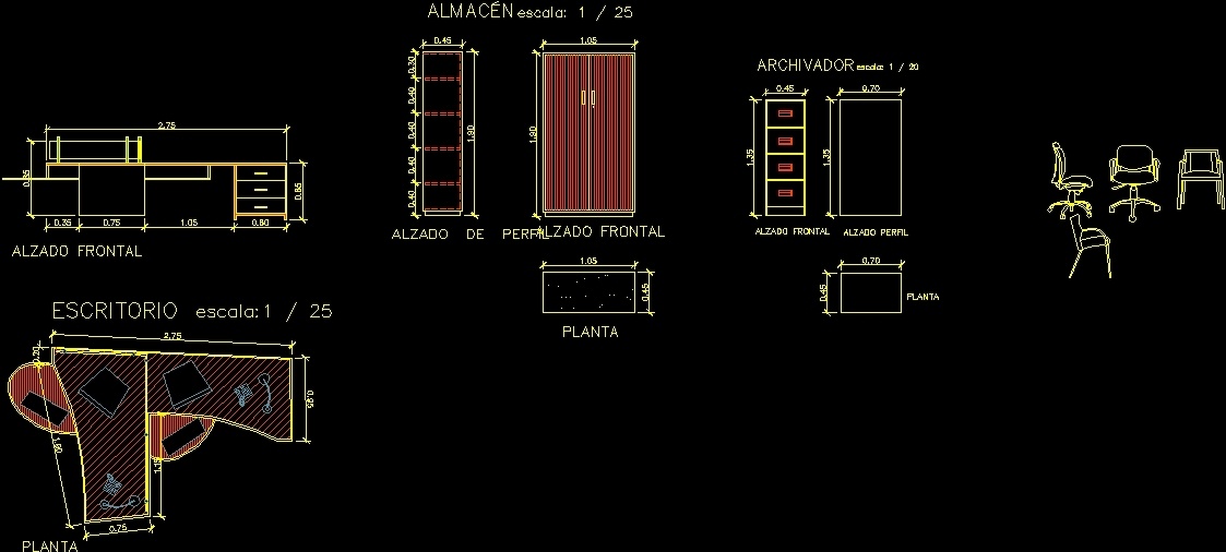 Furniture Of Offices DWG Block for AutoCAD • Designs CAD