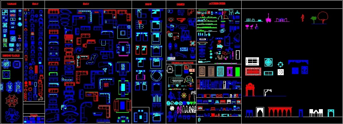 Furnitures DWG Block for AutoCAD • Designs CAD